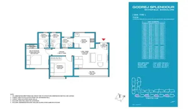 Godrej Splendor 2 BHK floor plan