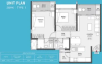 Godrej Devanahalli 2 BHK apartment Floor Plan Plan by Godrej Properties located at Shettigere Road, Devanahalli, North Bangalore Karnataka