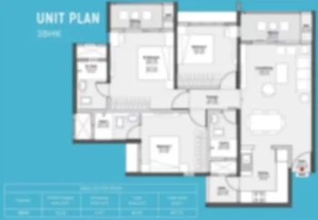 Godrej Devanahalli apartment 3 BHK Floor Plan Plan by Godrej Properties located at Shettigere Road, Devanahalli, North Bangalore Karnataka